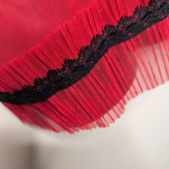 La Vie En Rose Babydoll Coquette Lolita Retro Flapper Pin-up Glam Lingerie L - Picture 5 of 9